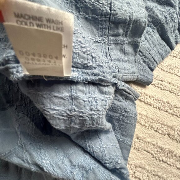 J.Jill Pure Jill Womens Boat Neck Textured Oversized Top 3/4 Sleeve Size XL Blue - Picture 5 of 8